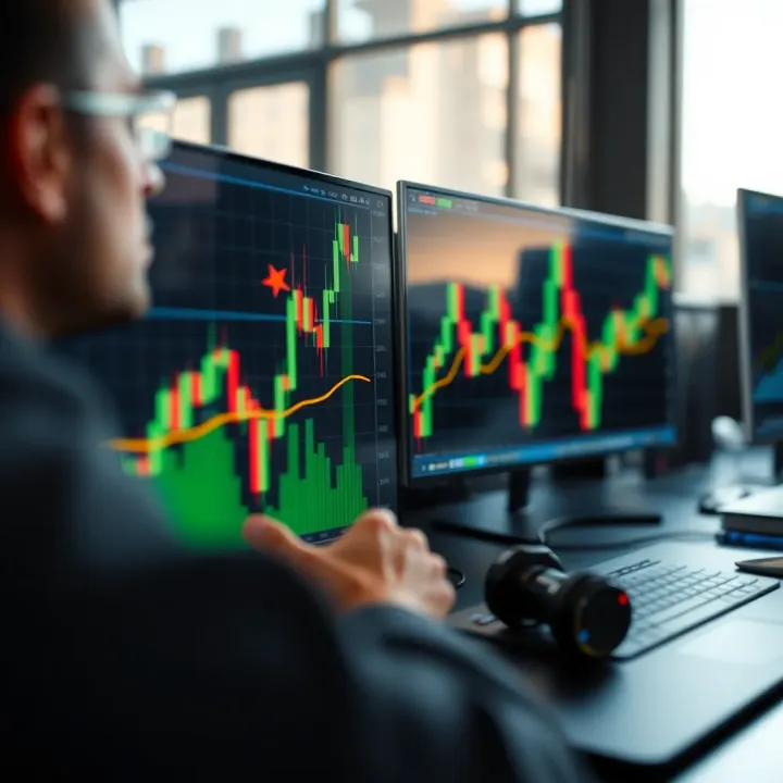 Advantages of Swing Trading versus Day Trading Illustration showing financial charts with swing trading and day trading advantages