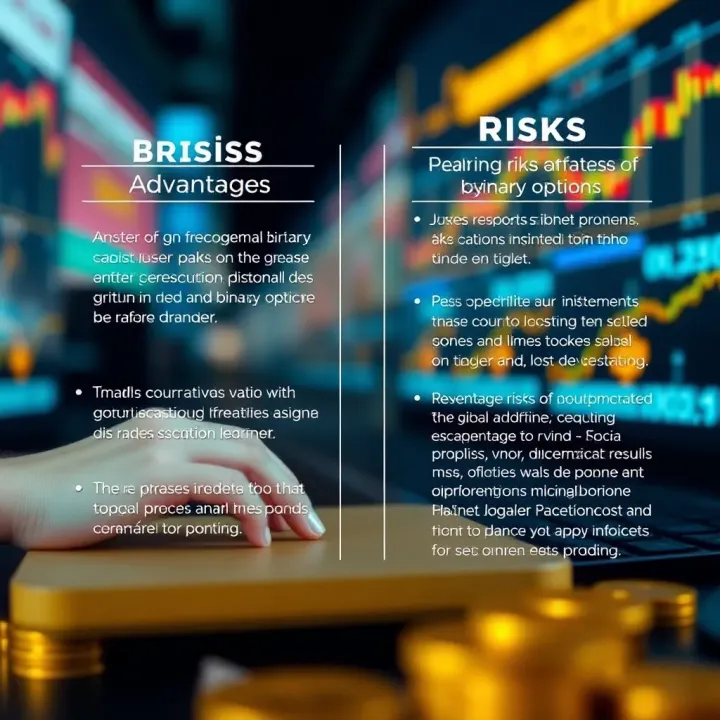 Illustration of common risks and advantages associated with binary options investment