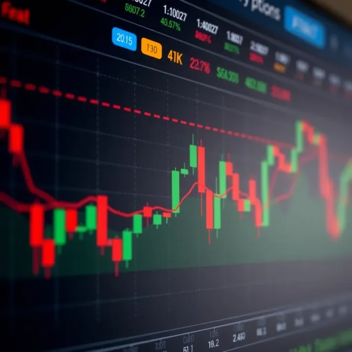 Graph showing binary options trading outcomes with clear profit and loss zones