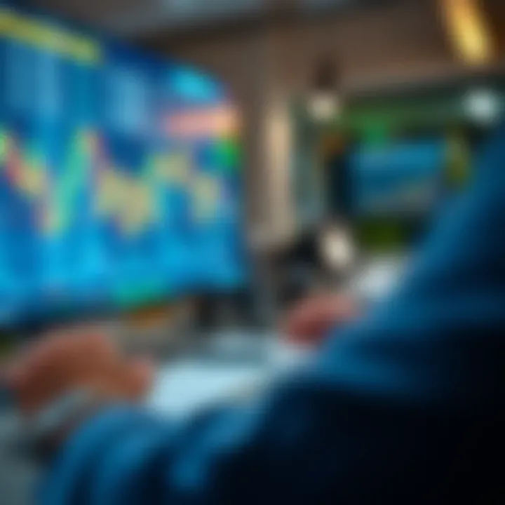 Conceptual visualization of risk management and decision making in trading