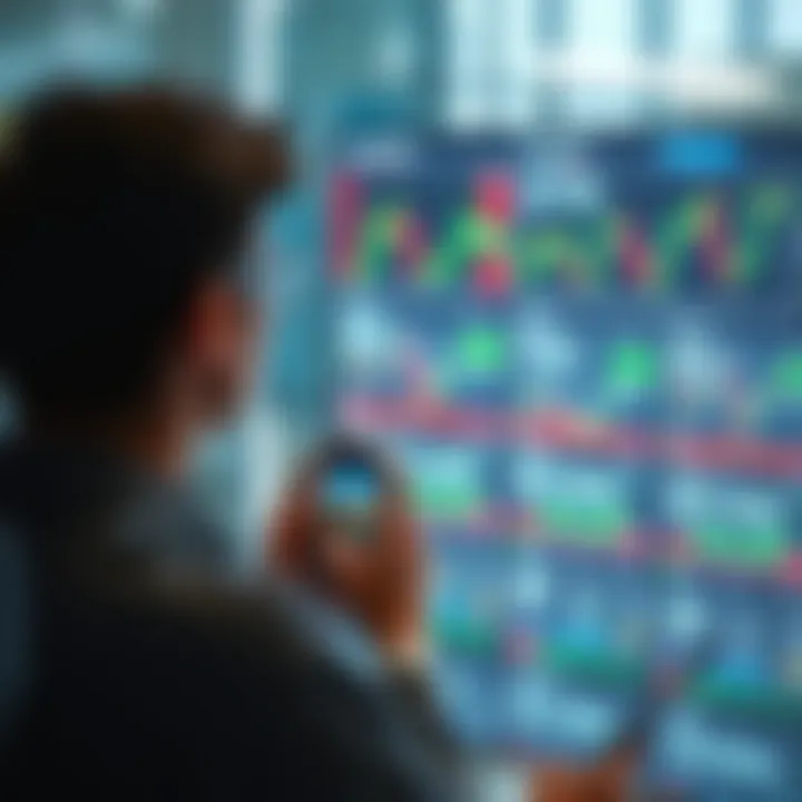 User analyzing multiple trading platform options on a digital interface