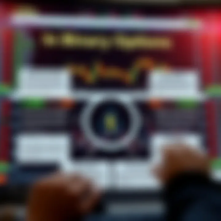 Diagram illustrating key strategies and risk factors in binary options