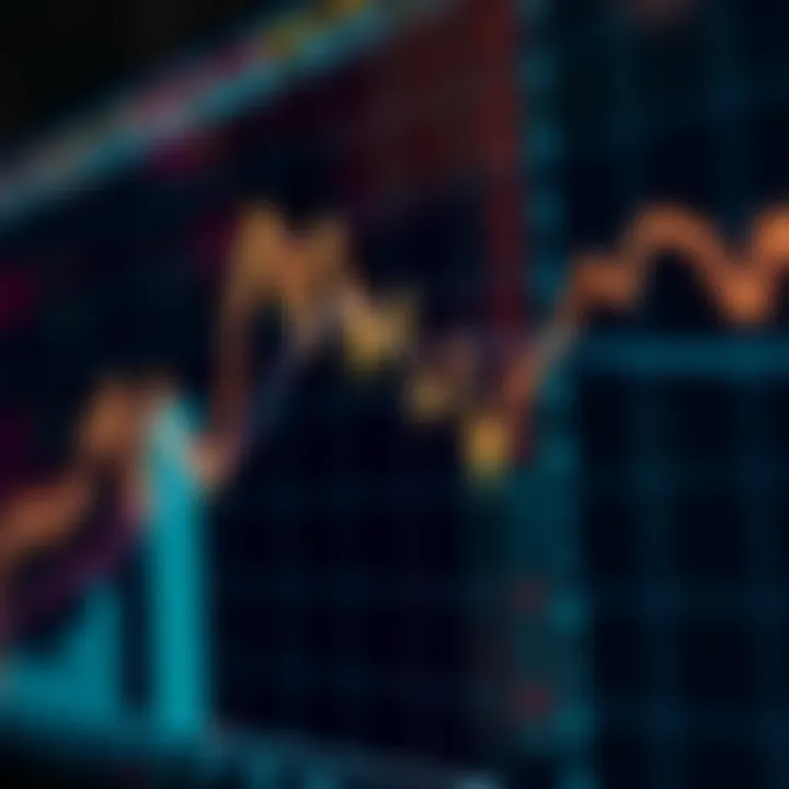 Graph showing upward and downward trends representing binary options trading dynamics