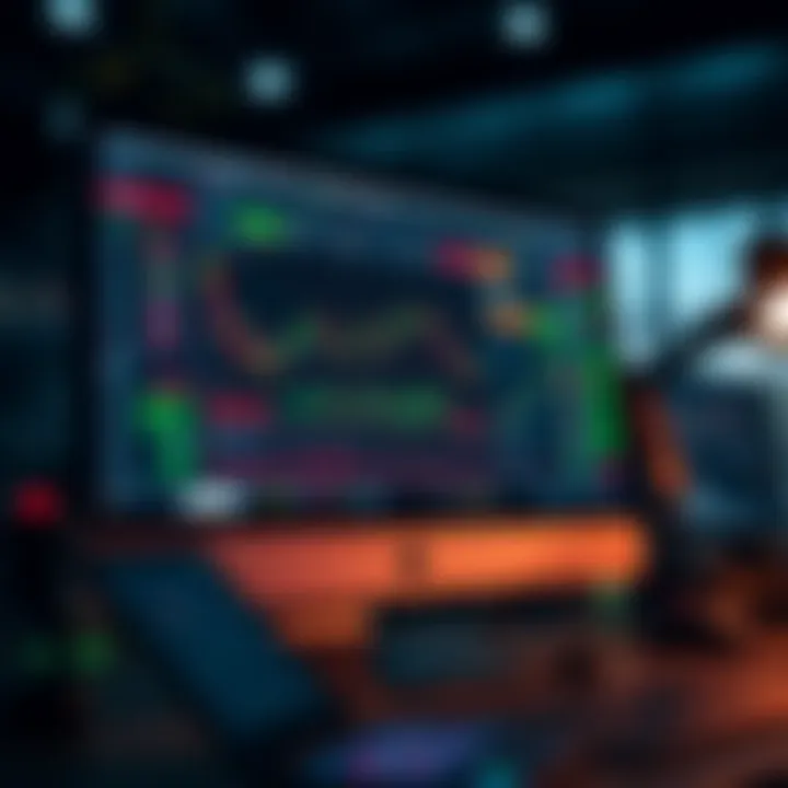 A computer screen displaying advanced trading software with market analytics and data