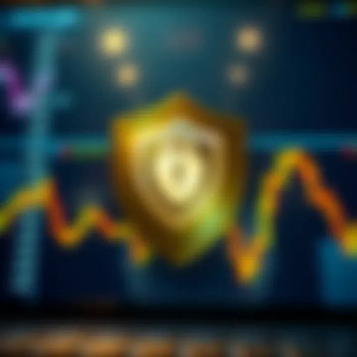 Illustration of cybersecurity shield symbolizing protection for online trading accounts