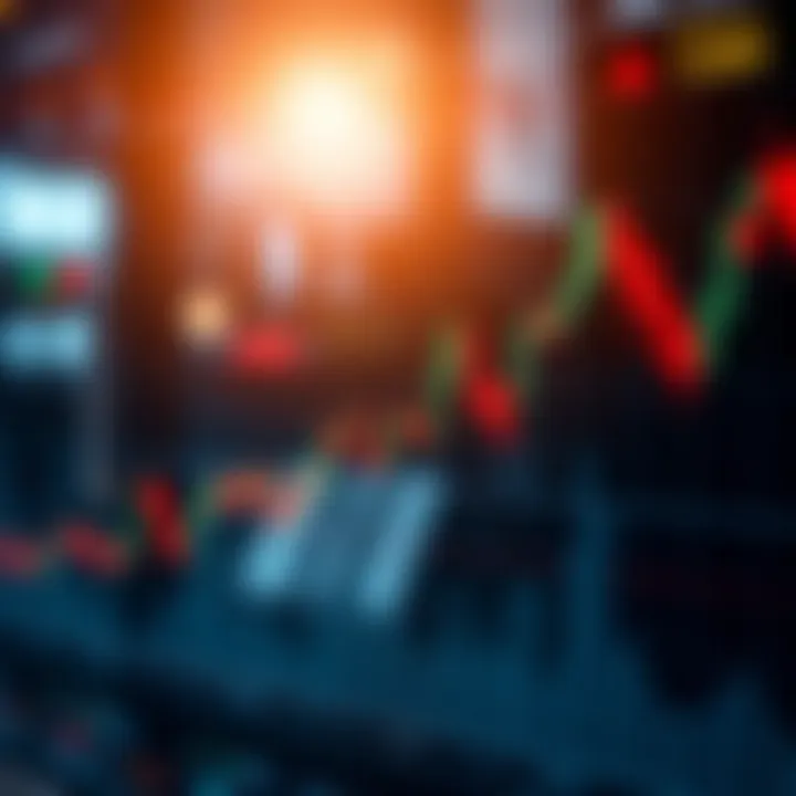 Graph depicting financial market trends with highlighted copy trading strategy