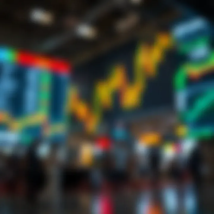 Visualization of how economic events influence currency market movements and trading decisions