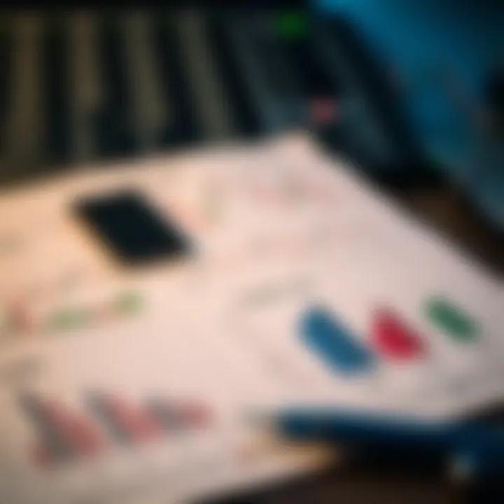 Comparison of financial indicators and company reports illustrating fundamental analysis concepts