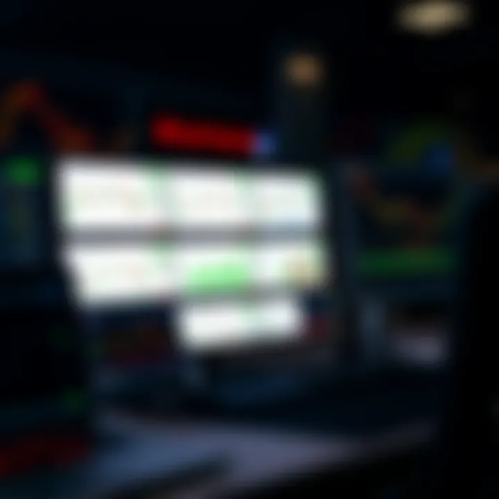 Dashboard displaying various binary options trading platforms with charts and trading tools