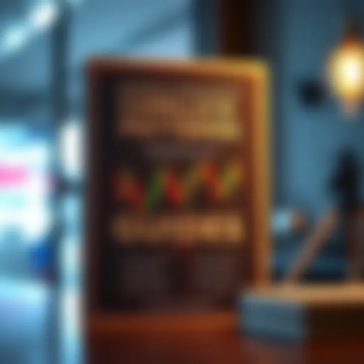 Guidebook cover depicting Japanese candlestick charts and financial data insights