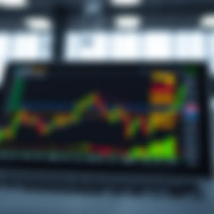 Graph showing trends and signals for binary options trading in Colombian market