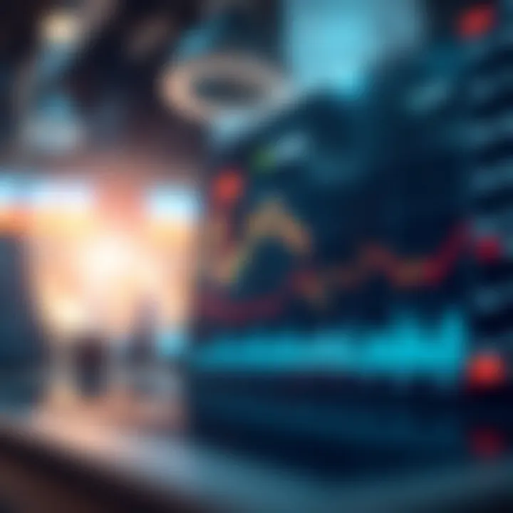 Graph and chart visualization showing impact of economic indicators on financial markets