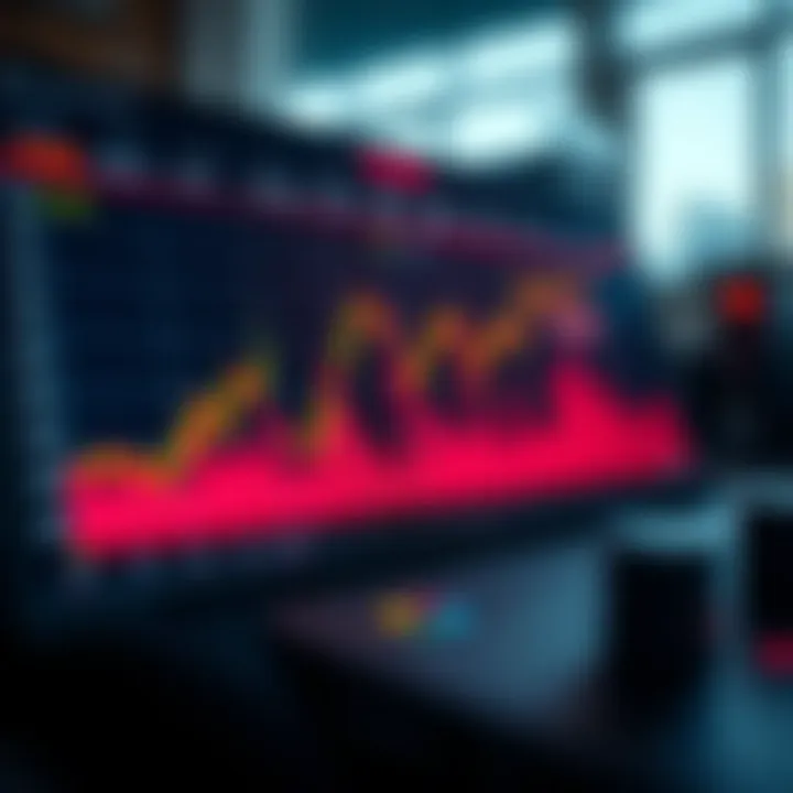 Graph showing the performance trends of binary options trading strategies