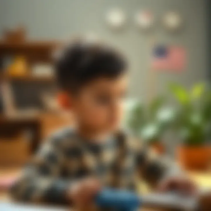 Developing Emotional Regulation Skills in Children Illustration of a child practicing emotional regulation techniques in a calm environment