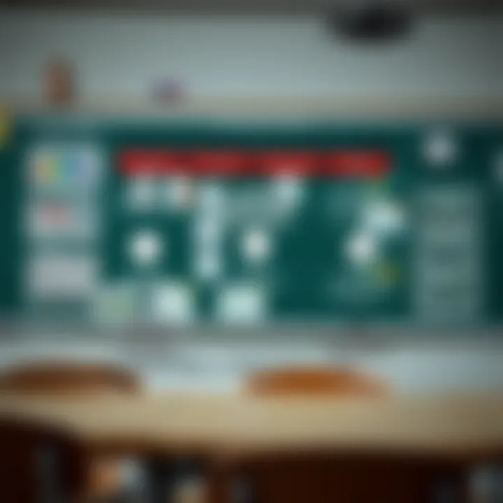 Diagram showing risk identification and preventive measures in a school environment