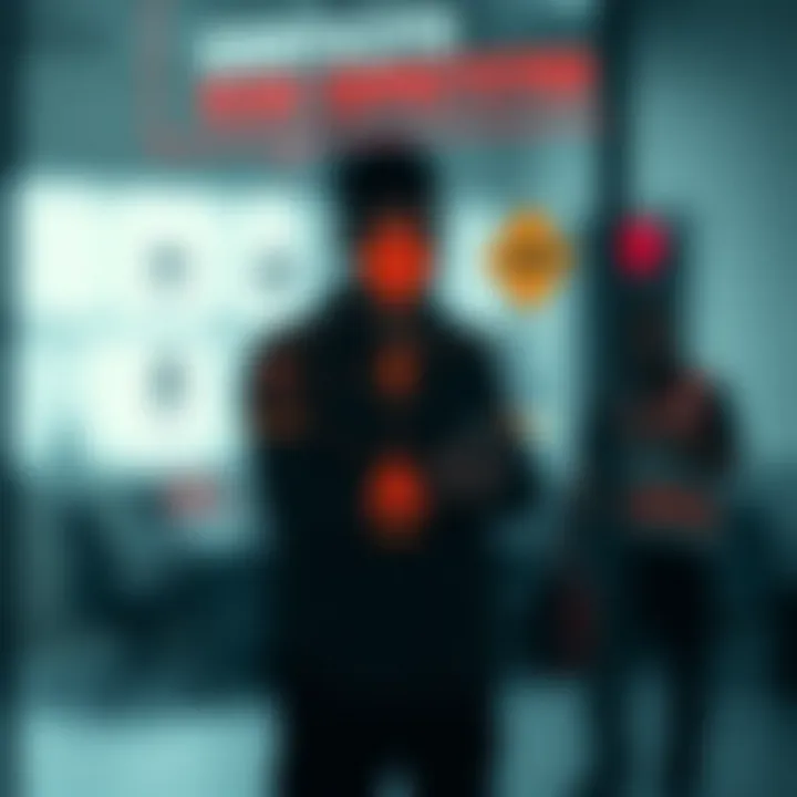 Visual diagram illustrating risk identification through interconnected symbols representing hazards and safety measures