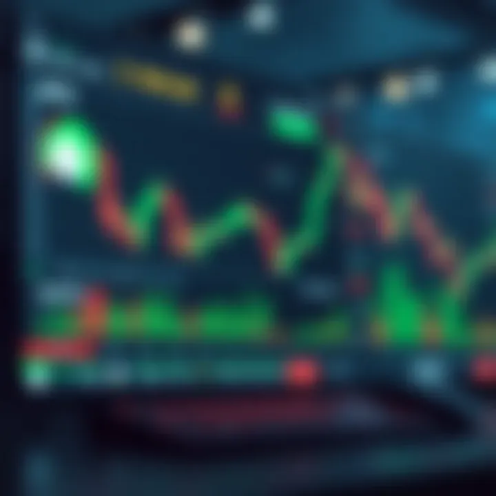 Illustration of a secure trading platform interface displaying charts, risk management tools, and strategy options