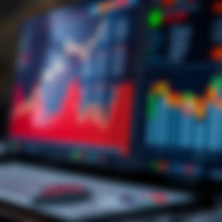 Financial graphs and charts illustrating business performance indicators