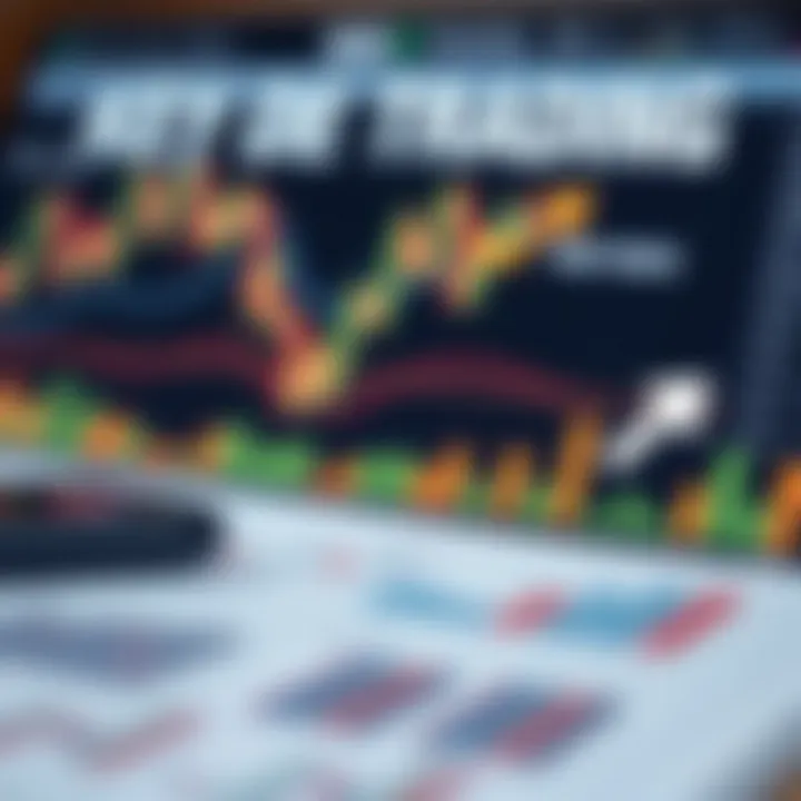 Conceptual illustration of trading strategies with financial graphs and arrows