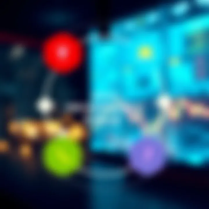 Cycle illustrating risk management phases with icons representing identification, assessment, control, and review