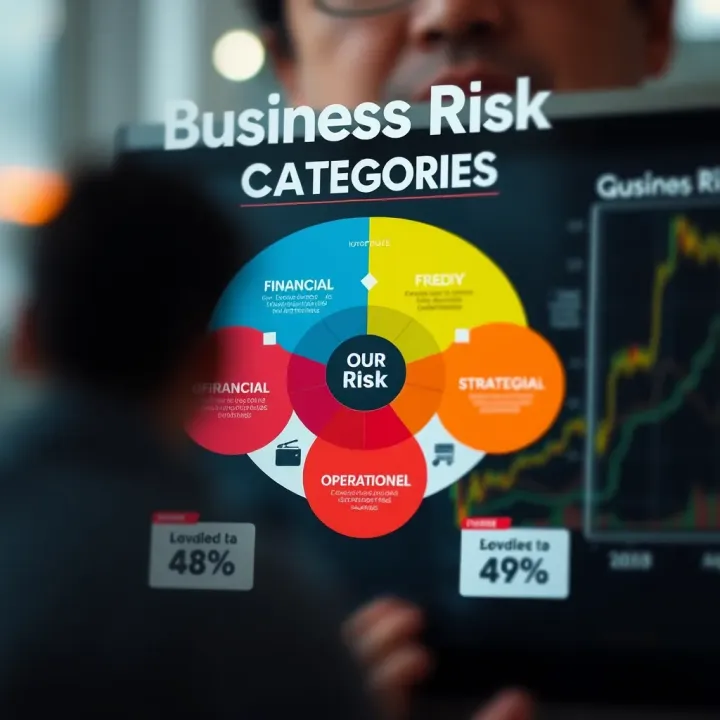 Diagram illustrating various business risks including financial, operational, and strategic risks