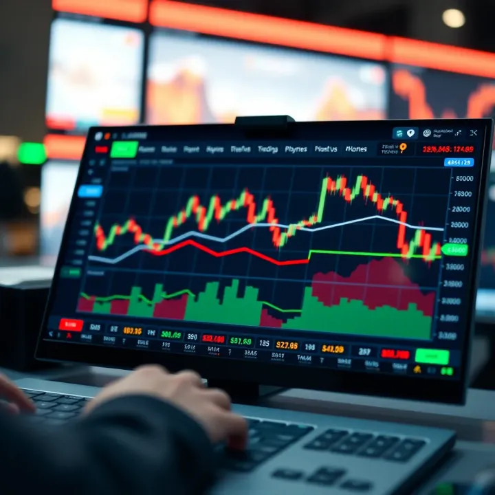 User-friendly trading platform interface displaying charts and market data
