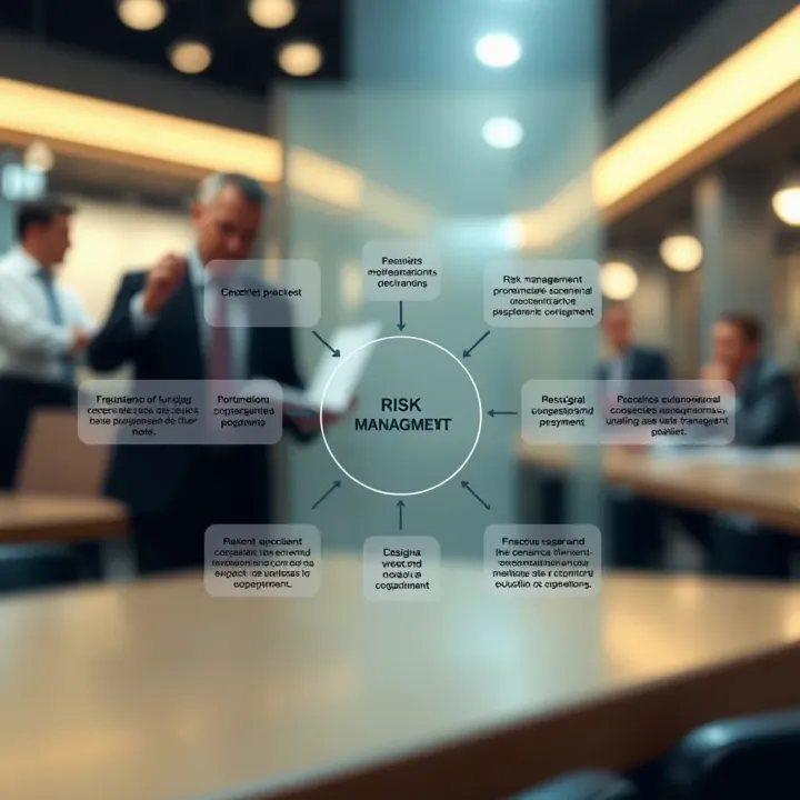 Functions and Best Practices of Risk Management Committees Diagram showing the key functions and best practices for effective risk management in companies