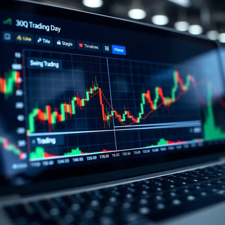 Graph comparing swing trading and day trading techniques and timelines
