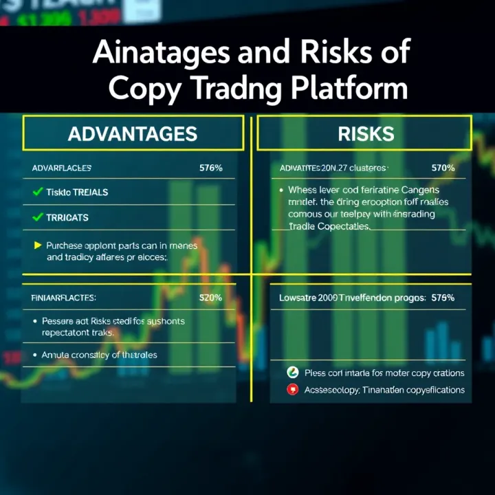 Visual comparison of key advantages and risks associated with copy trading platforms