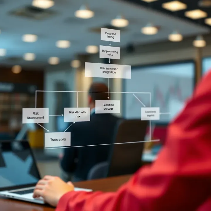 Flowchart depicting the integration of risk assessment tools into business decision-making frameworks