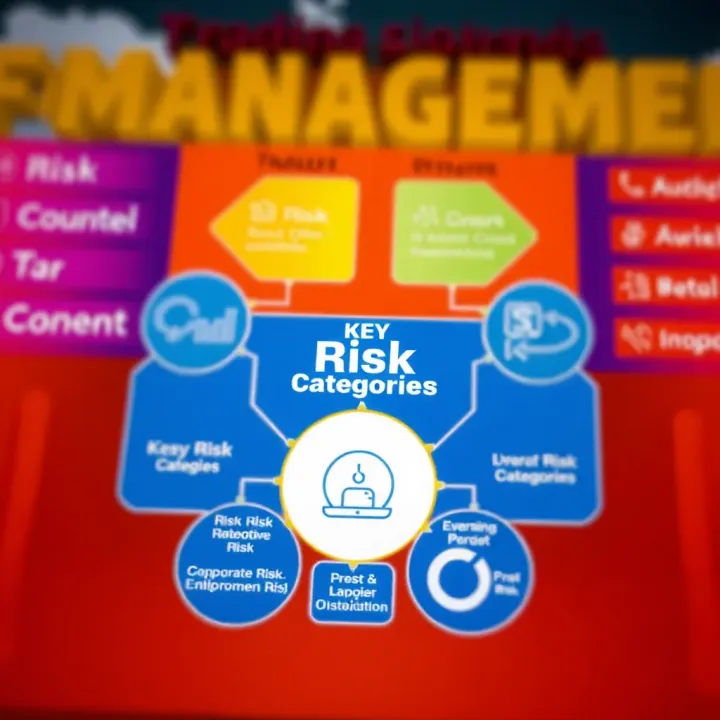 Diagram illustrating key risk categories and their interconnections within a corporate environment
