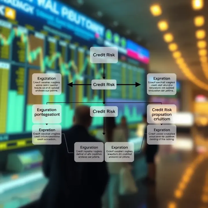 Diagram illustrating strategies for mitigating credit risk with emphasis on evaluation and regulation