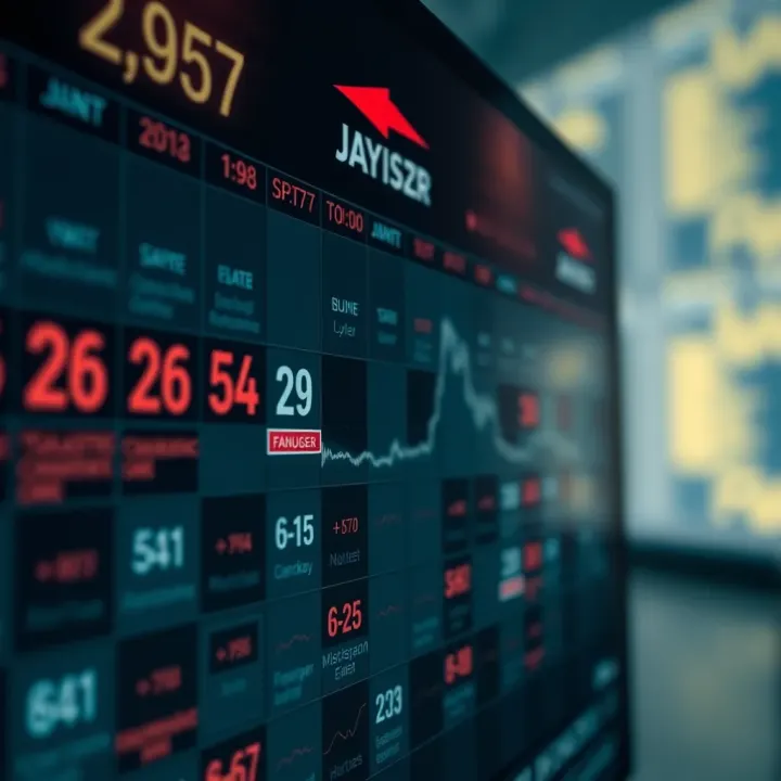 Calendar displaying key economic events and market indicators for financial decision making