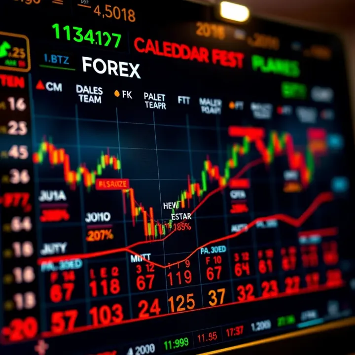 Forex economic calendar displaying key financial events and market indicators