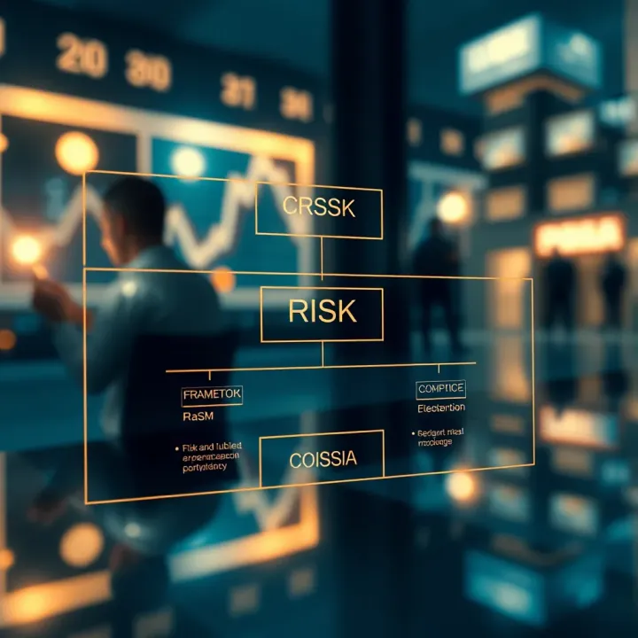 Diagram illustrating risk management framework and institutional roles in Colombia
