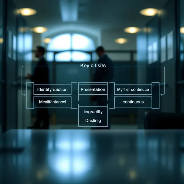 Diagram illustrating key components of health risk management including identification, prevention, and continuous improvement