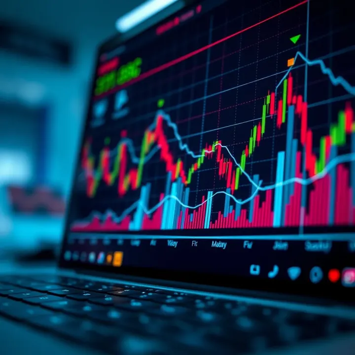 Graph illustrating market trends and intermediate price movements used in swing trading