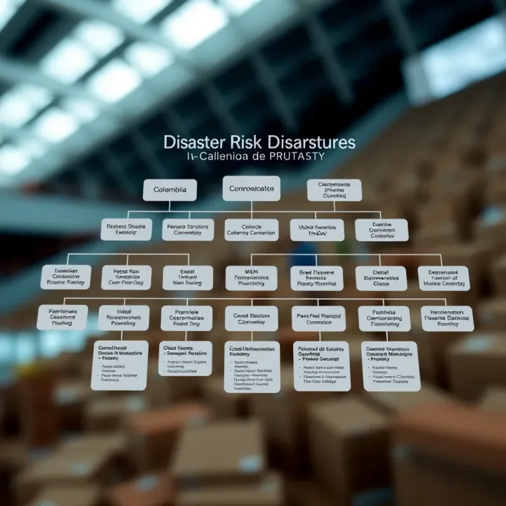 Diagram illustrating the organizational structure of Colombia's National Disaster Risk Management System with interconnected entities