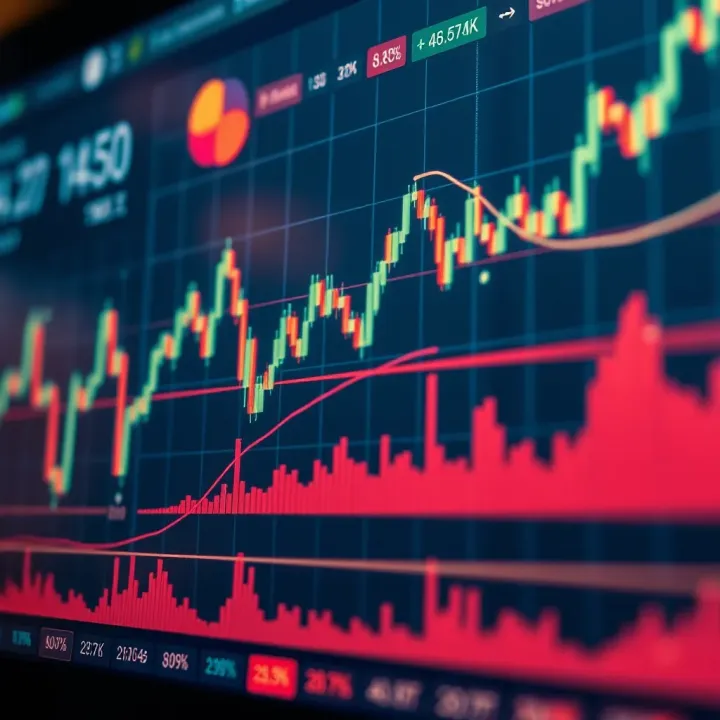 Graph illustrating the practical application of technical analysis in financial market decision making