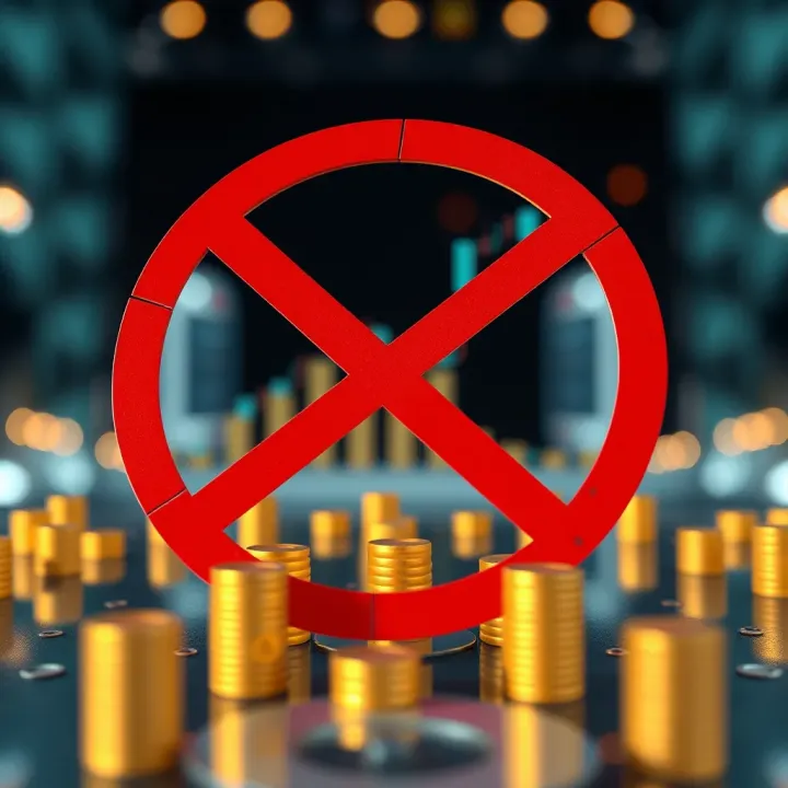 Conceptual illustration showing the risks and regulatory restrictions of binary options trading
