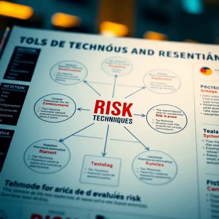 Diagram showing tools and techniques used for risk identification and evaluation in organizational settings