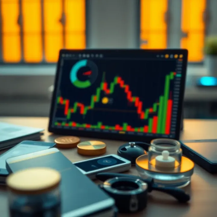 Risk Management and Market Analysis in Binary Options Conceptual representation of risk management and market analysis in binary trading