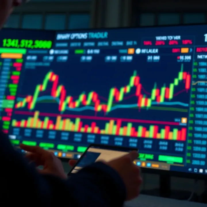 Graphical representation of strategy improvement through simulated binary options trading
