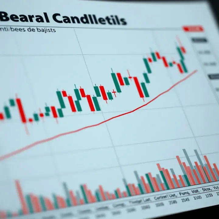 Technical chart showing different bearish candlestick formations with annotations