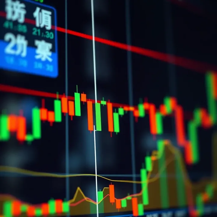 Key Reversal and Continuation Candlestick Patterns for Market Analysis Example of a candlestick chart highlighting key reversal and continuation patterns used in technical trading