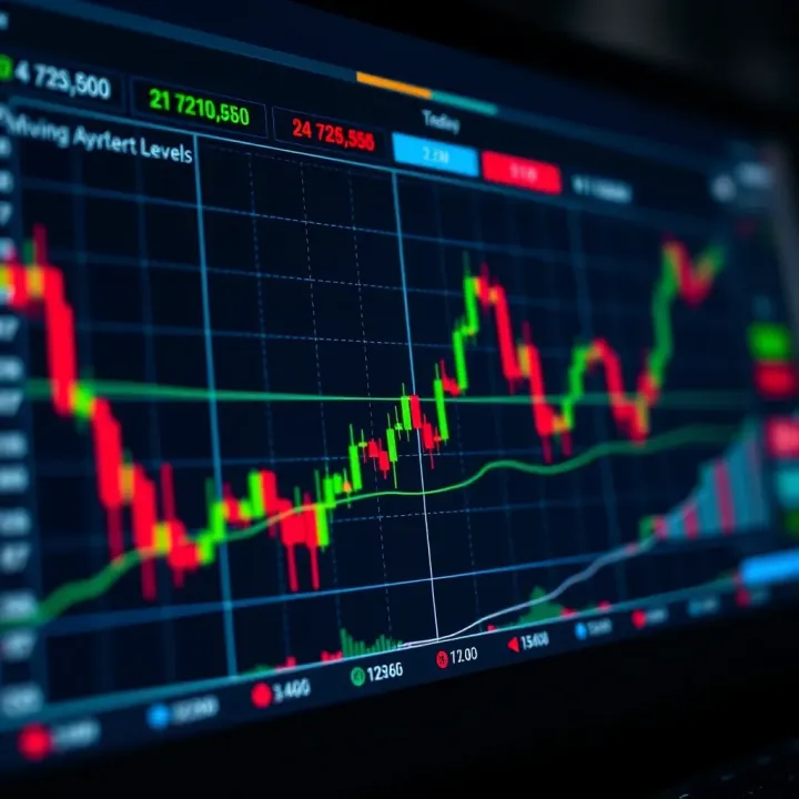 Graphical representation of trading strategies using moving averages and support resistance levels